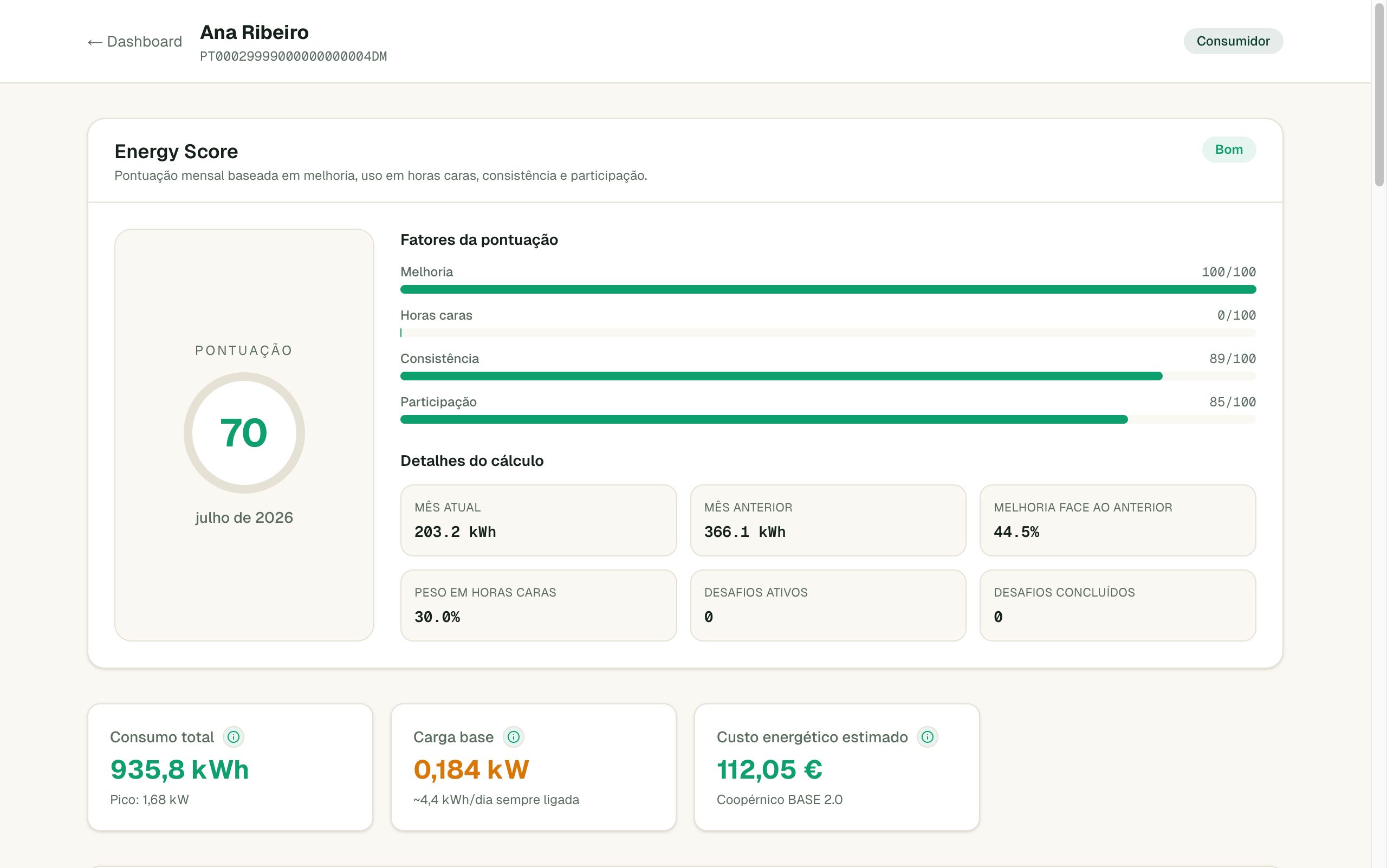 Know your own numbers: energy score, load profile, what each tariff period costs you